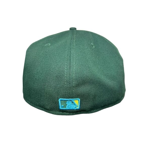 New Era Men’s 8 Oakland Athletics Fitted Hat Green Baseball Cap NEW - Picture 5 of 8